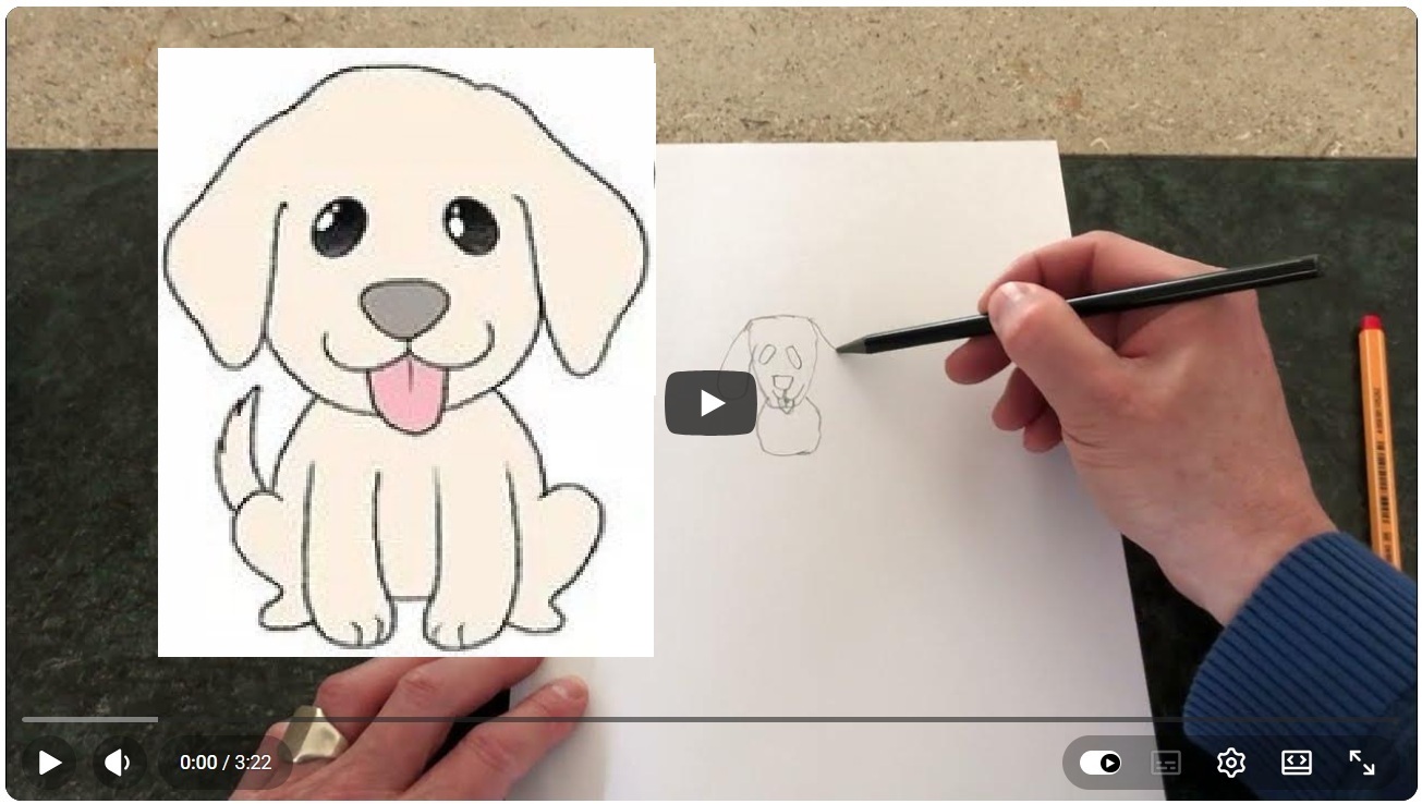 Hoe stap voor stap een puppy tekenen thumbnail