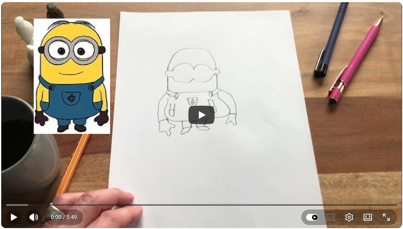 Hoe stap voor stap een Minion tekenen thumbnail