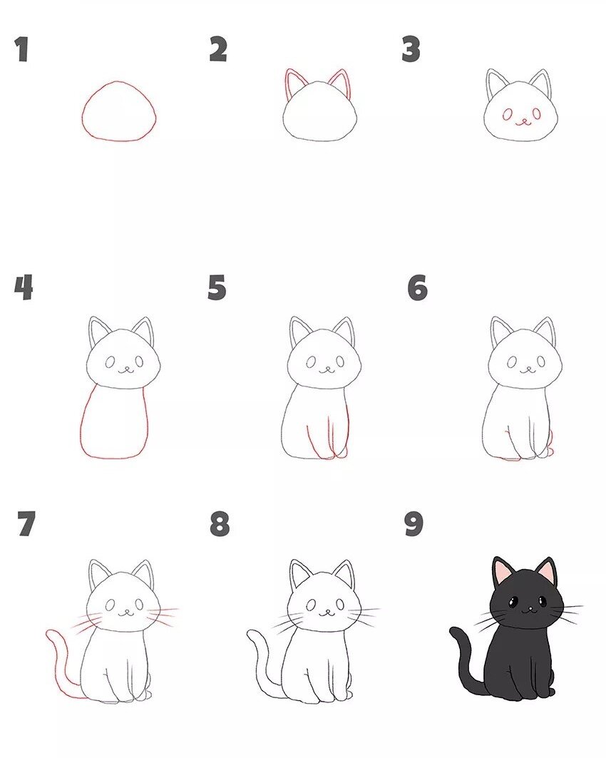 Hoe Teken Je Een Makkelijke Kat Hoe Teken Je Een Makkelijke Kat