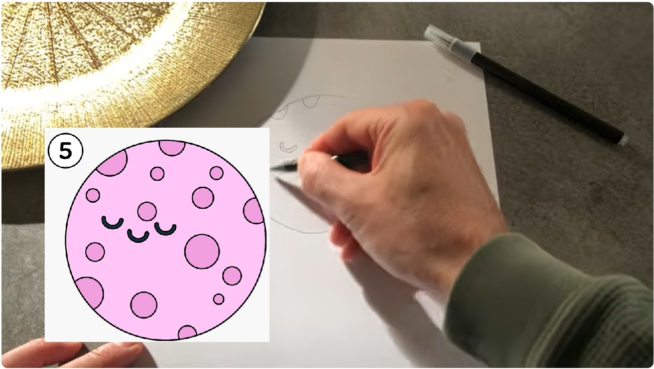 Hoe stap voor stap een maan tekenen thumbnail