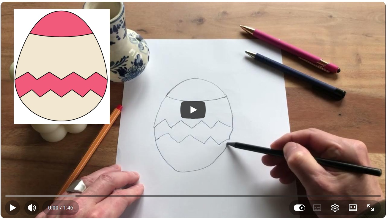 Hoe stap voor stap een paasei tekenen thumbnail