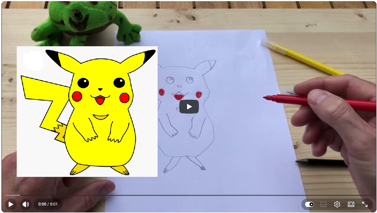 Hoe stap voor stap pikachu tekenen thumbnail