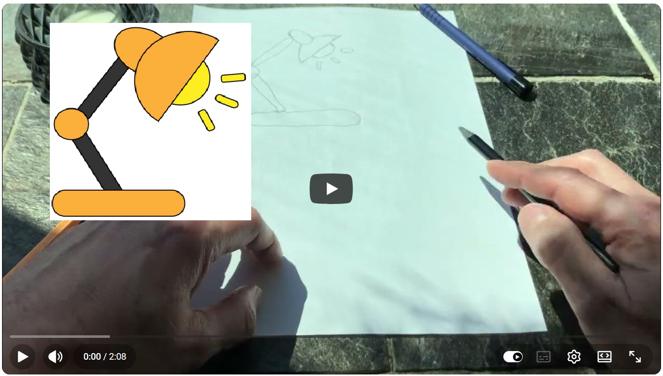 Hoe stap voor stap een bureaulamp tekenen thumbnail
