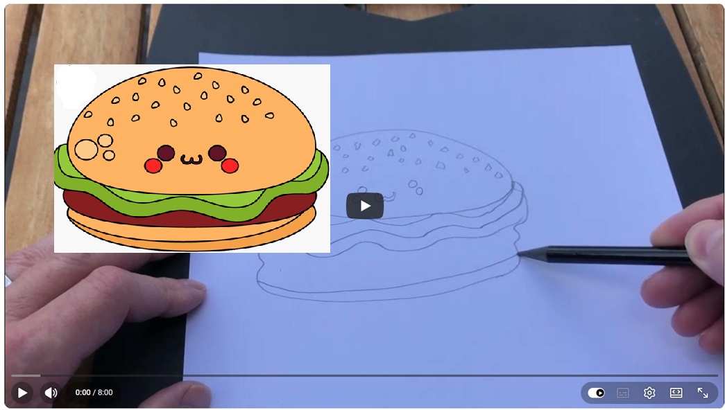 Hoe stap voor stap een hamburger tekenen thumbnail
