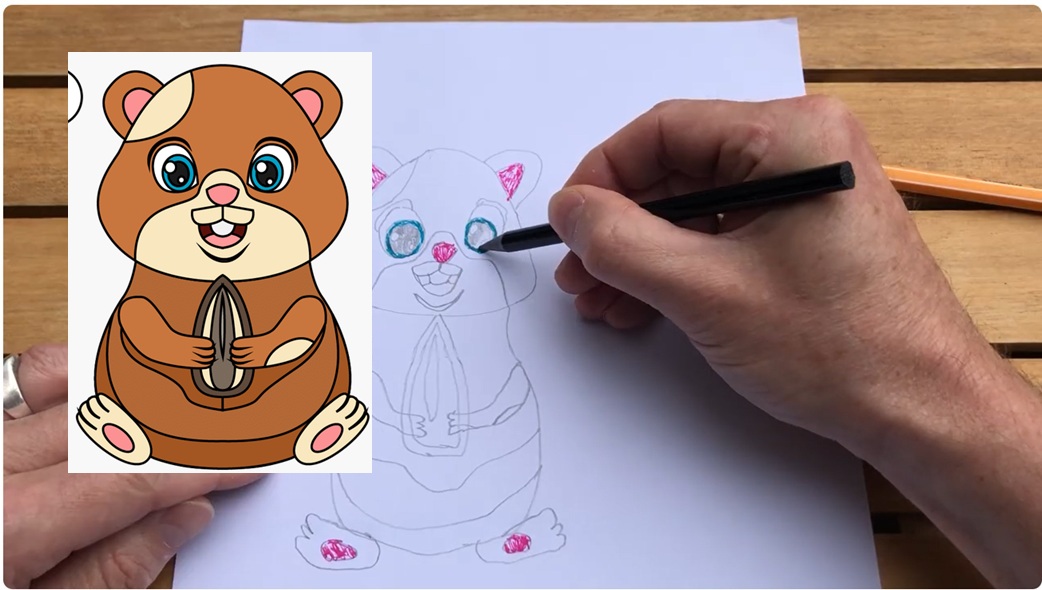 Hoe stap voor stap een hamster tekenen thumbnail