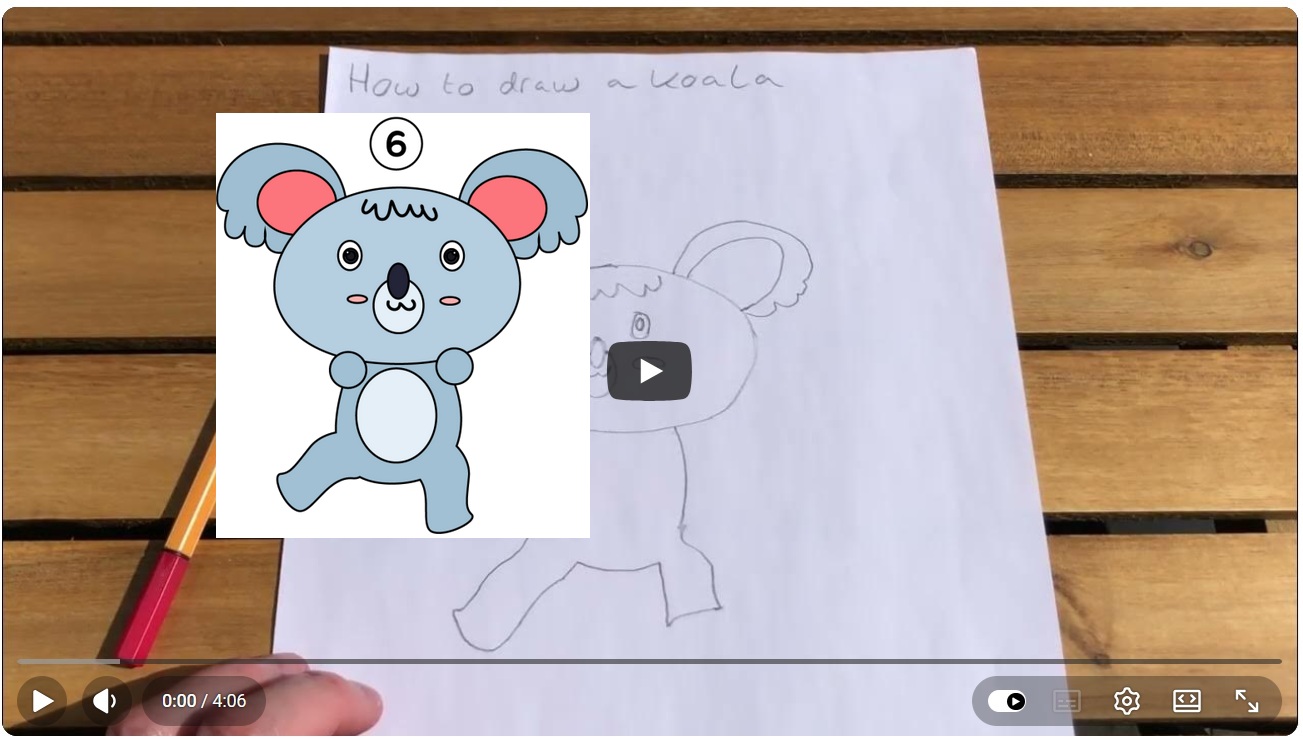 Hoe stap voor stap een koala tekenen thumbnail
