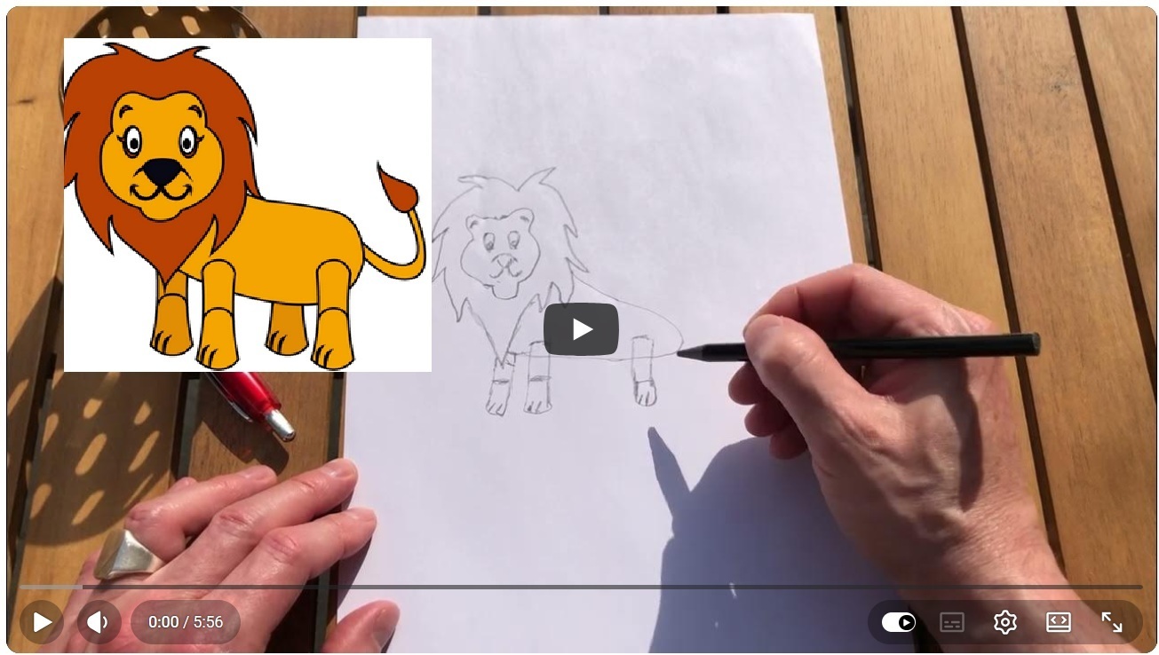 Hoe stap voor stap een leeuw tekenen thumbnail