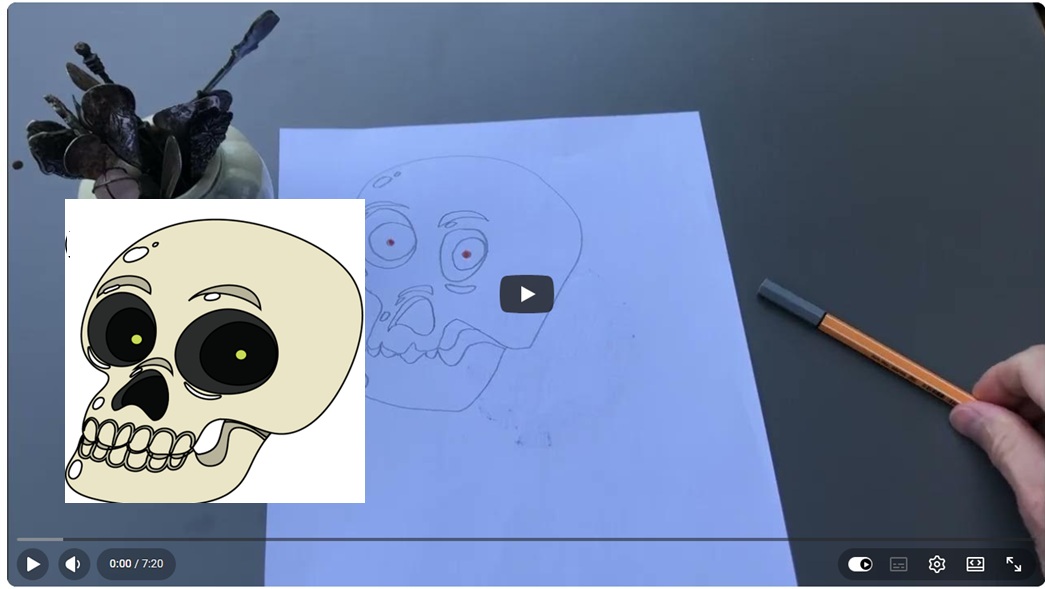 Hoe stap voor stap een schedel tekenen thumbnail