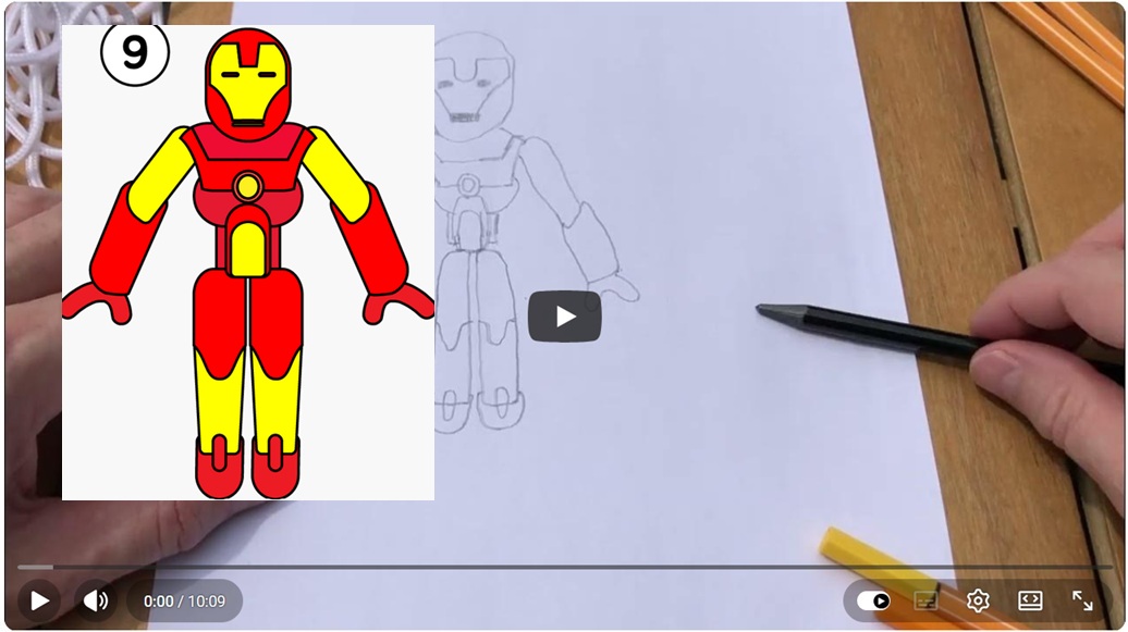 Hoe stap voor stap iron man tekenen thumbnail