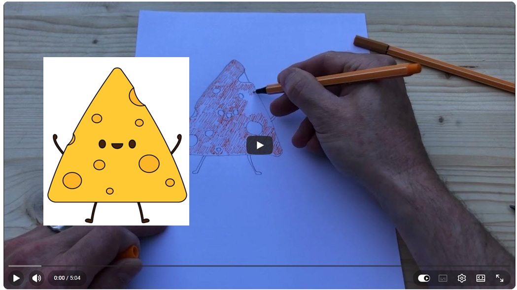 Hoe stap voor stap kaas tekenen thumbnail